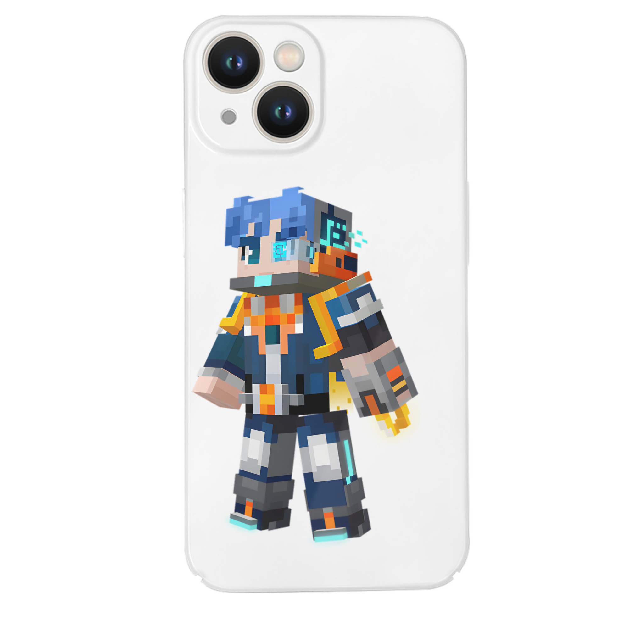 （画像用） マインクラフト ブロックの世界 Minecraft MC Block world 【iPhone 14シリーズ対応】ハードケース